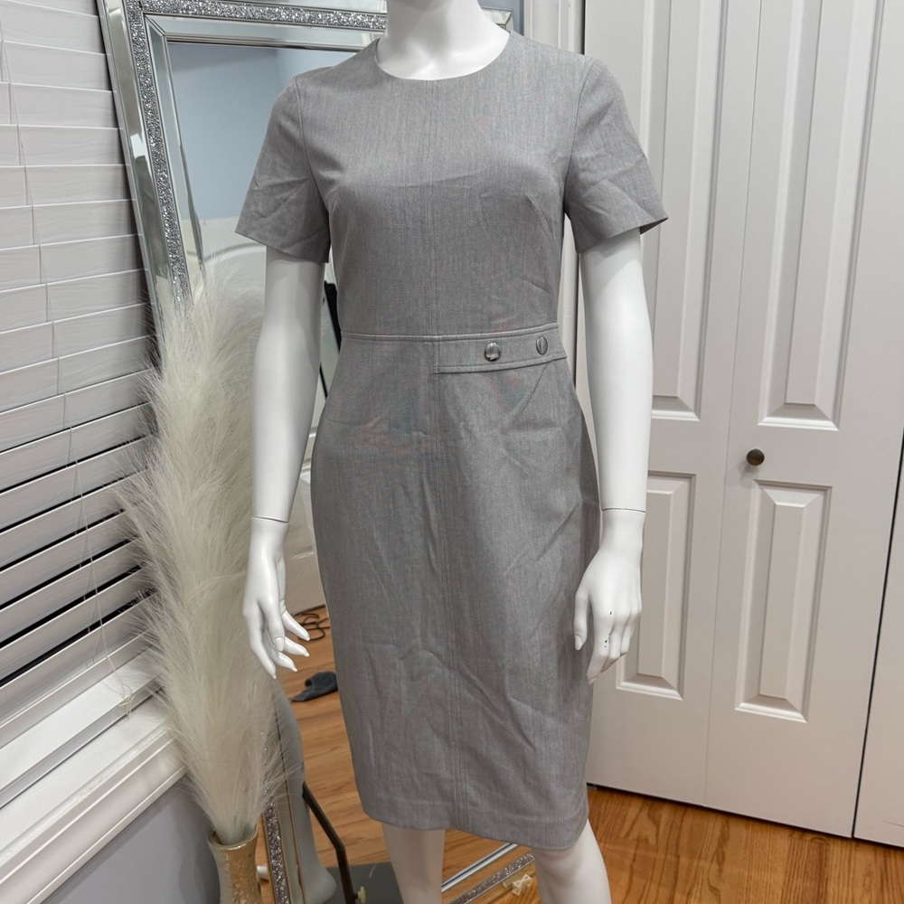 Banana Republic Classic Gray Midi Dress